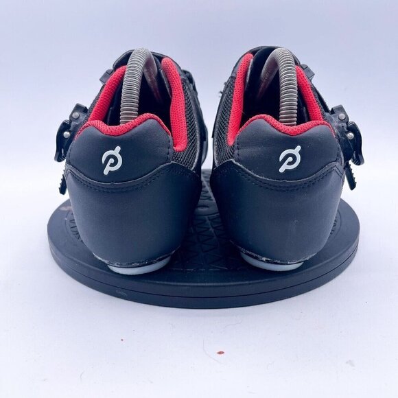 Peloton Cycling Shoes Cleats Men’s US 9 Size 42( EU) Womens 12 Black Red Indoor - Picture 3 of 9
